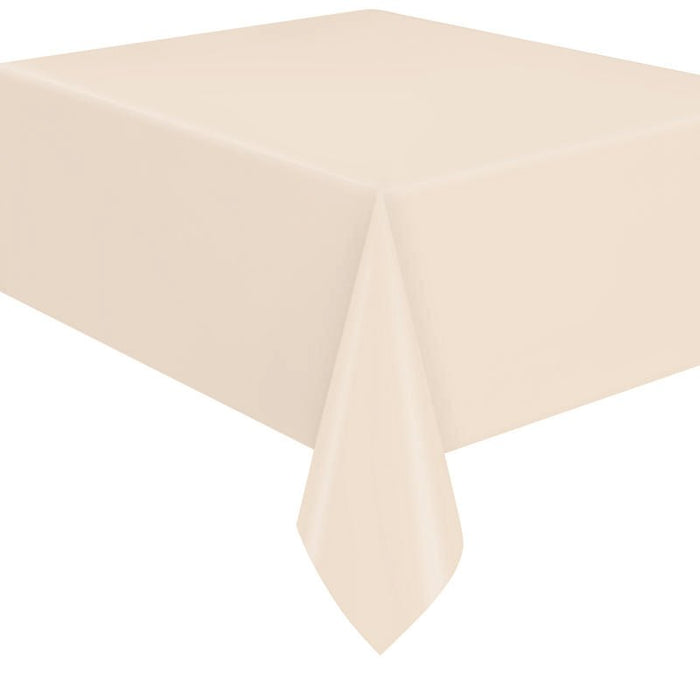 Vanilla Cream Plastic Tablecover | 1ct - Zurchers