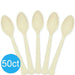 Vanilla Creme Heavy Duty Plastic Spoons | 50ct - Zurchers