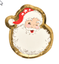 Vintage Santa Die Cut Salad Plates | 1ct - Zurchers