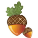 WELCOME FALL ACORNS SUPER SHAPE Balloon | 1ct - Zurchers