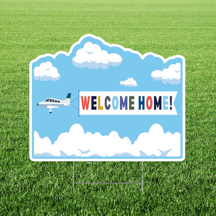 Welcome Home Plane Yard Sign 24x18" | 1ct - Zurchers