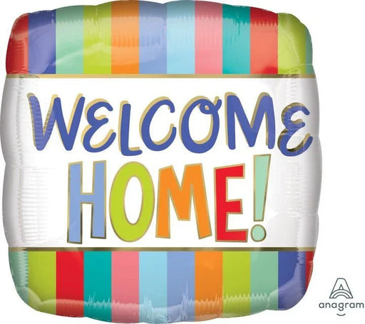 Welcome Home Stripes Mylar Balloon, 18" | 1ct - Zurchers