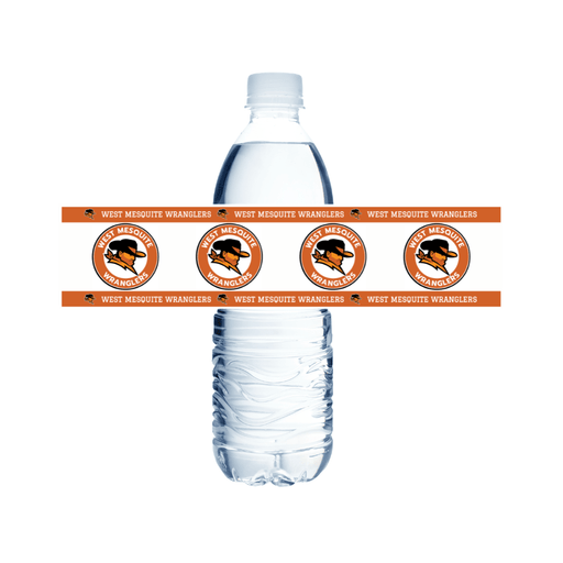 West Mesquite TX Water Bottle Label 8.5x2" | 24ct