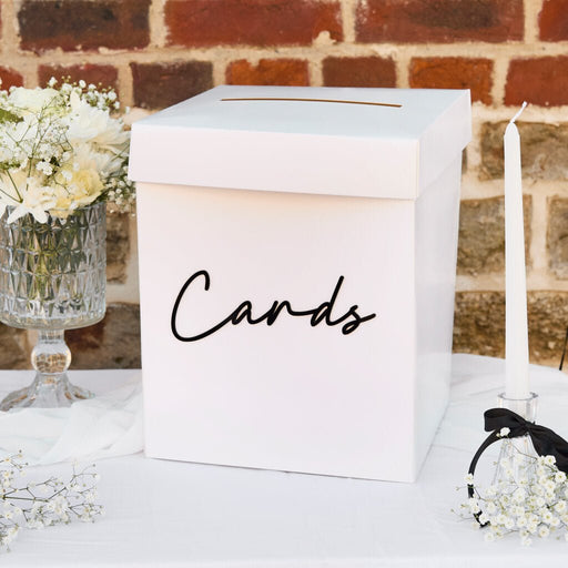 White Cards Wedding Card Box | 1ct