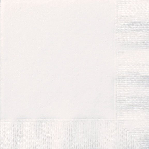 40ct Dinner Napkins White - Party Supplies