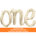 White Gold One Script Letters | 1ct - Party Supplies