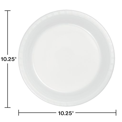 White Premium Plastic Plates 10" | 20ct