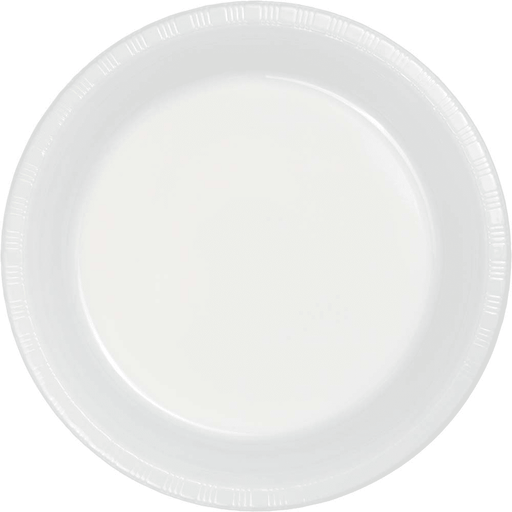 White Premium Plastic Plates 7" | 20ct