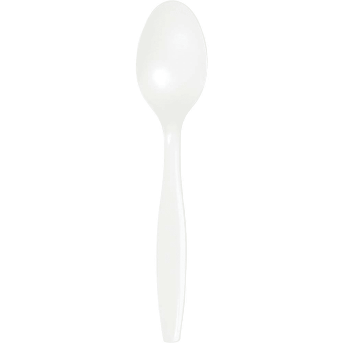 White Premium Plastic Spoons | 24ct - Zurchers