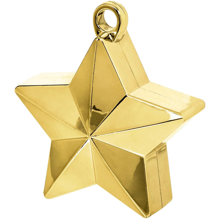 White Gold Star Balloon Weight 6 oz | 1 ct - Zurchers