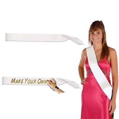White Satin Sash | 1 ct - Zurchers