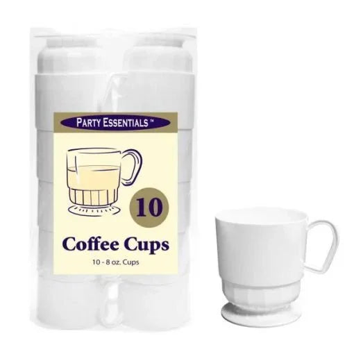White Plastic Coffee cups 8 oz. | 10 ct - Zurchers
