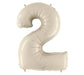 White Sand Jumbo Number Balloons 34" | 1 ct - Zurchers