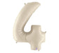 White Sand Jumbo Number Balloons 34" | 1 ct - Zurchers