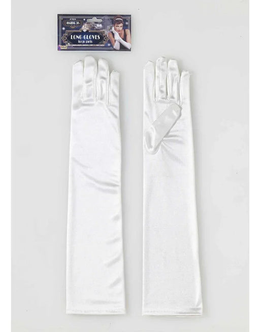 White Satin Flapper Gloves | 1ct - Zurchers