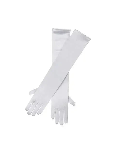 White Satin Gloves 19in | 1ct - Zurchers