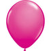 An inflated 11-inch Qualatex Wild Berry Latex Balloon.