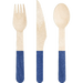 Wood Assorted Cobalt Blue Cutlery 6.5" | 24 ct - Zurchers