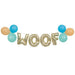 Woof Latex & Foil Letter Banner Kit - Party Supplies