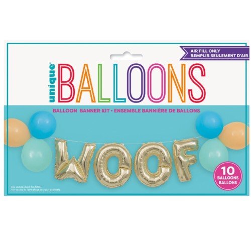 Woof Latex & Foil Letter Banner Kit | 1ct