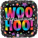 Woo Hoo! Congratulation Square Mylar Balloon, 18" | 1ct - Zurchers