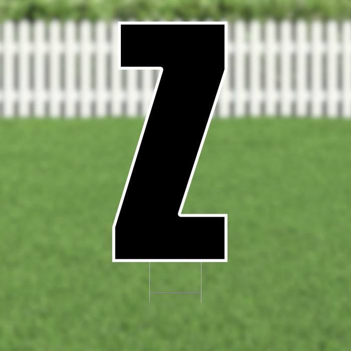 Yard Card Black Letter 21.5" | 1ct - Zurchers