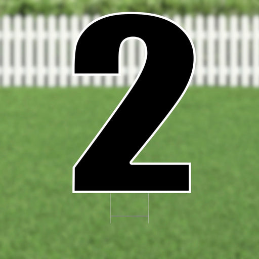 Yard Card Black Number/Symbol 21.5" | 1ct - Zurchers