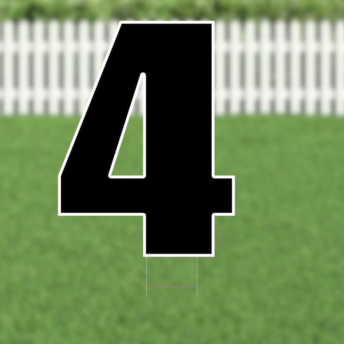 Yard Card Black Number/Symbol 21.5" | 1ct - Zurchers