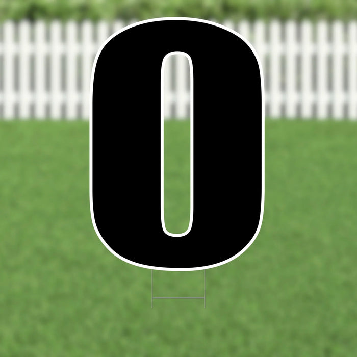 Yard Card Black Number/Symbol 21.5" | 1ct - Zurchers