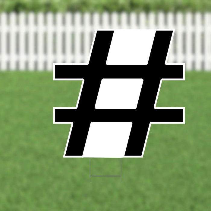 Yard Card Black Number/Symbol 21.5" | 1ct - Zurchers