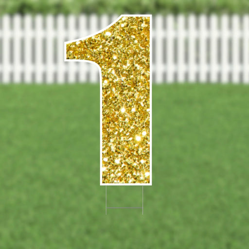 Yard Card Gold Number/Symbol 21.5" | 1ct - Zurchers