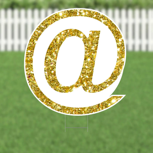 Yard Card Gold Number/Symbol 21.5" | 1ct - Zurchers