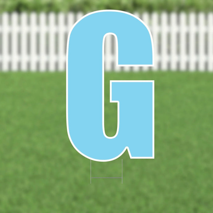 Yard Card Light Blue Letter 21.5" | 1ct - Zurchers