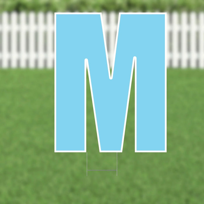 Yard Card Light Blue Letter 21.5" | 1ct - Zurchers