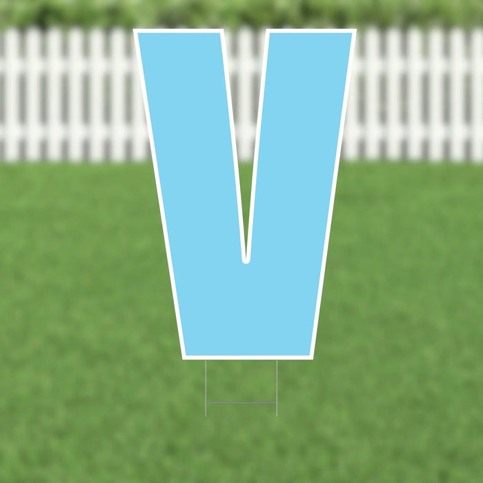 Yard Card Light Blue Letter 21.5" | 1ct - Zurchers
