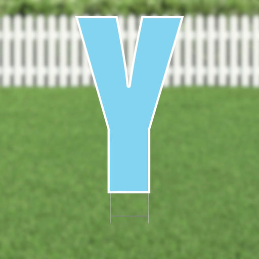 Yard Card Light Blue Letter 21.5" | 1ct - Zurchers