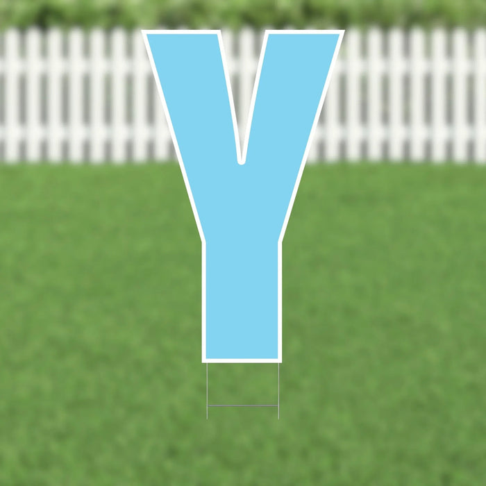 Yard Card Light Blue Letter 21.5" | 1ct - Zurchers