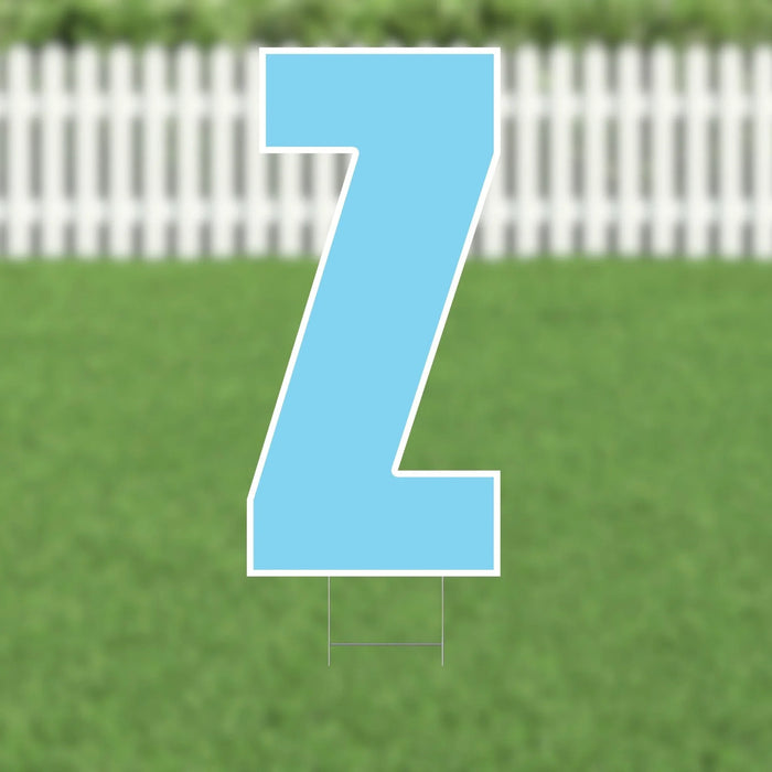 Yard Card Light Blue Letter 21.5" | 1ct - Zurchers