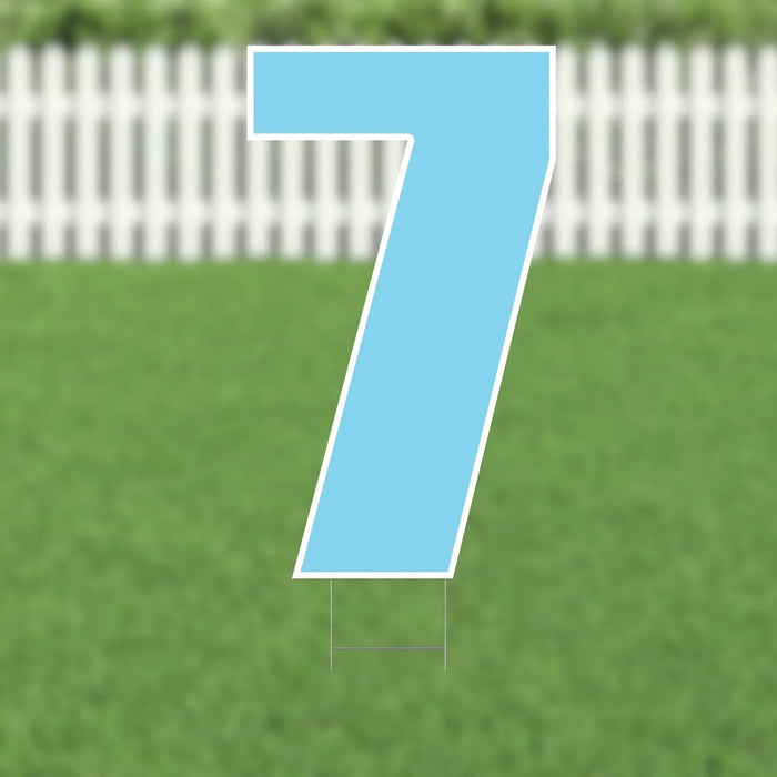 Yard Card Light Blue Number/Symbol 21.5" | 1ct - Zurchers