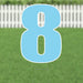 Yard Card Light Blue Number/Symbol 21.5" | 1ct - Zurchers