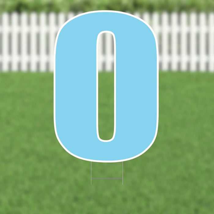 Yard Card Light Blue Number/Symbol 21.5" | 1ct - Zurchers