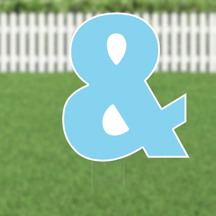 Yard Card Light Blue Number/Symbol 21.5" | 1ct - Zurchers