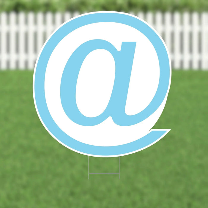 Yard Card Light Blue Number/Symbol 21.5" | 1ct - Zurchers