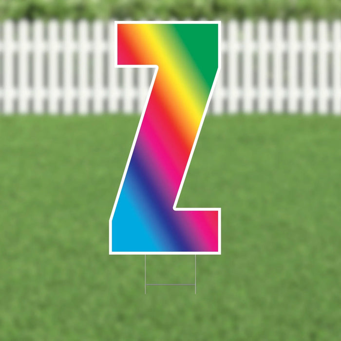 Yard Card Multi - Color Letter 21.5" | 1ct - Zurchers