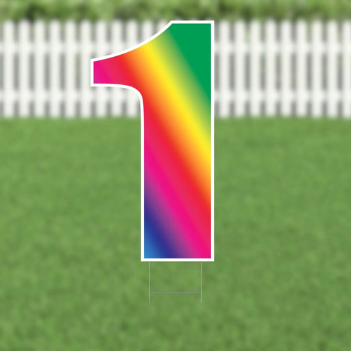 Yard Card Multi - color Number/Symbol 21.5" | 1ct - Zurchers