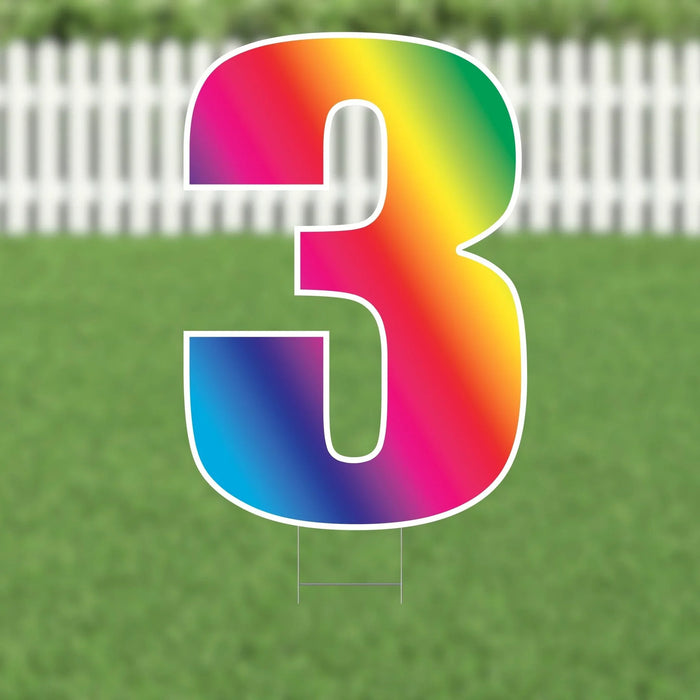 Yard Card Multi - color Number/Symbol 21.5" | 1ct - Zurchers