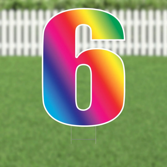 Yard Card Multi - color Number/Symbol 21.5" | 1ct - Zurchers