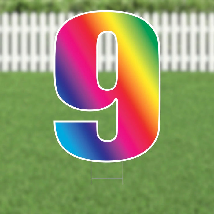 Yard Card Multi - color Number/Symbol 21.5" | 1ct - Zurchers