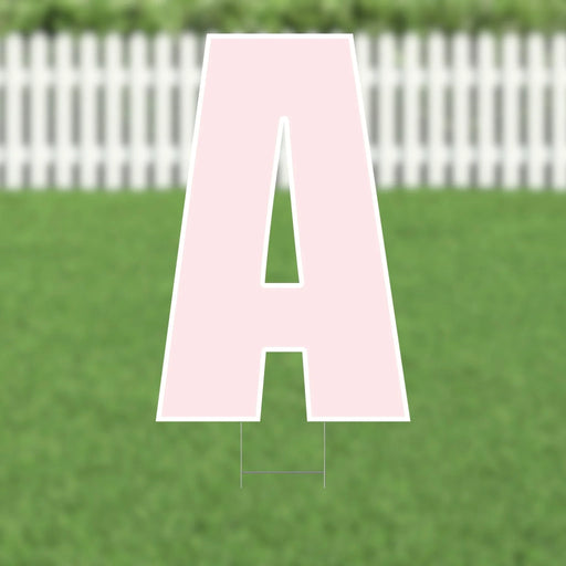 Yard Card Pink Letter 21.5" | 1ct - Zurchers
