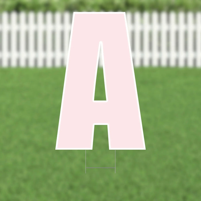 Yard Card Pink Letter 21.5" | 1ct - Zurchers